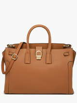 Handbag Equestre Leather Etrier Brown equestre EEQT142L