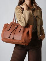 Shoulder Bag Brumby Etrier Brown brumby EBRU150L-vue-porte