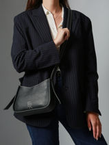 Sac Bandoulière M Foudre Cuir Etrier Noir foudre EFOD089M-vue-porte
