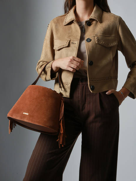 Sac Bandoulière Country Cuir Etrier Marron country ECOU161M vue secondaire 1